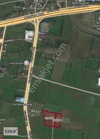 Kauf - Tekkeköy'de 12.850 M2 Ticari İmarlı Arsa