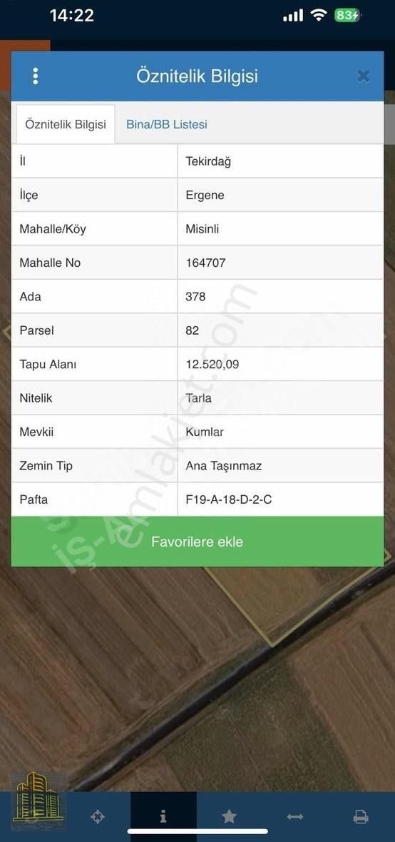 İş-al Gayrımenkulden Misinlide Arsaların Dibinde Satılık Hisse