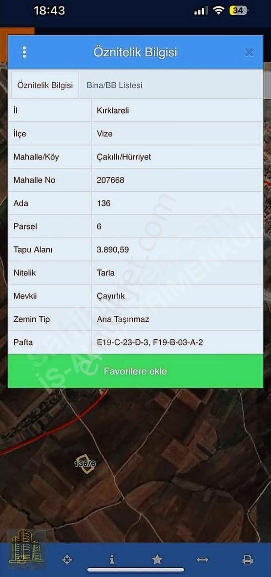 Iş-al Gayrimenkulden Vize Çakıllıda Köye Yakın Hisseli Parsel