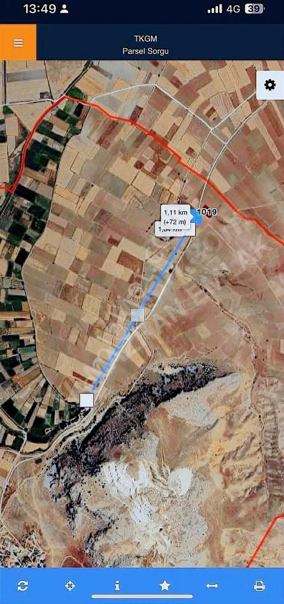 Burdur Kemer Pınarbaşı Açil Satılık Mükembel Konum 1575 Mt Tarla