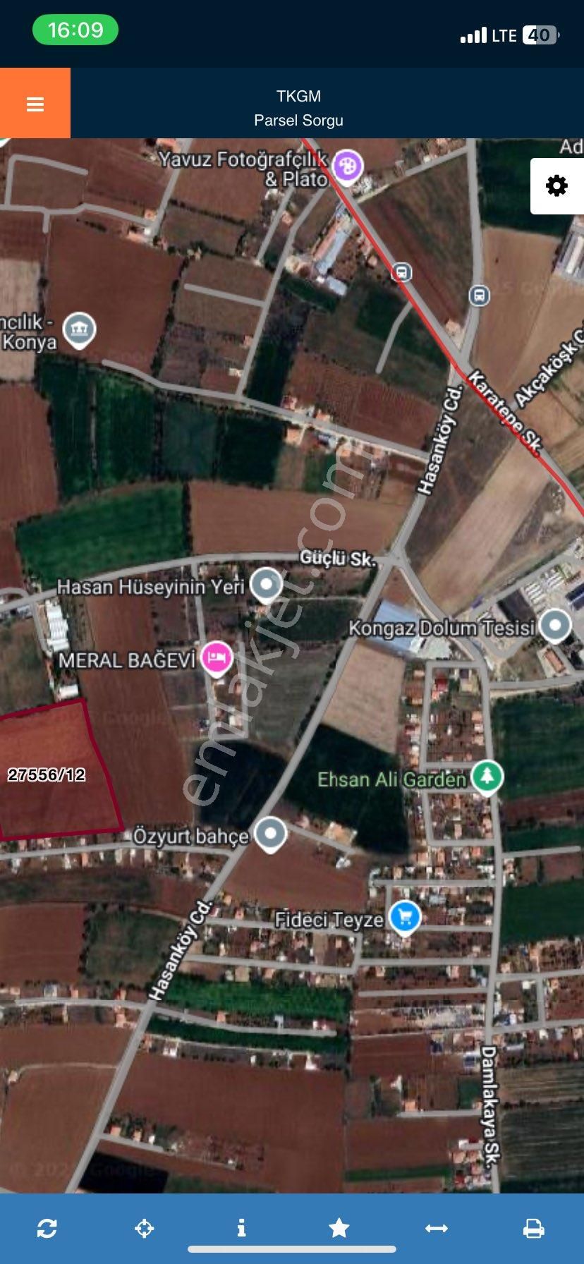 Kongaz Dolumuna Yürüme Mesafesinde 12.900 M2 Düz Tarla.