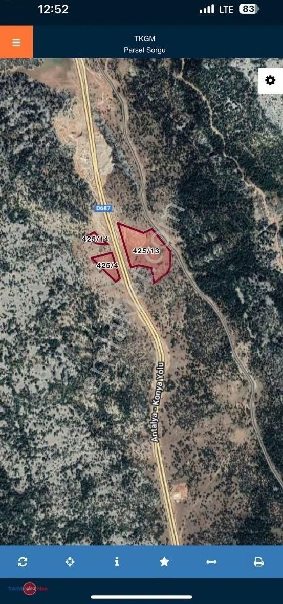 Konya Beyşehir Karayolu Üzerinde Satılık 72.887 M2 Arazi