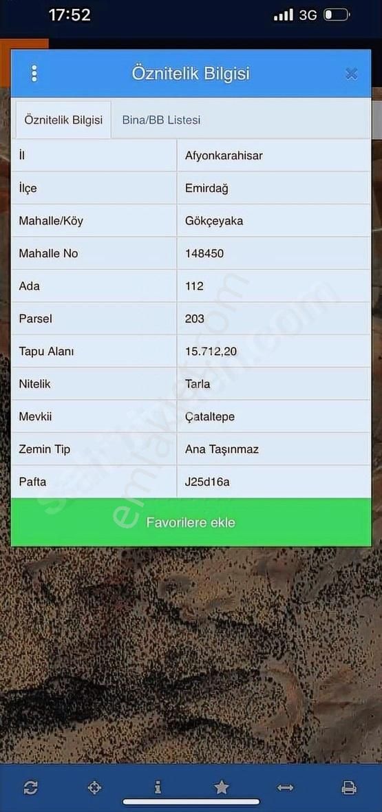 Afyonkarahisar Emirdağda Satılık Kupon Arazi