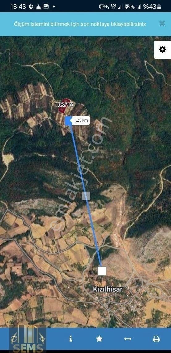 Kızılhisar Dağ Bağları Mevkiinde İznik Gölü Manzaralı Satılık Bahçe
