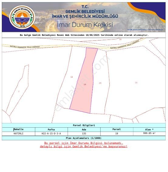 C21 Cius; Katırlı 999 M² Yola Cephe Satılık Zeytinlik - Görsel 5