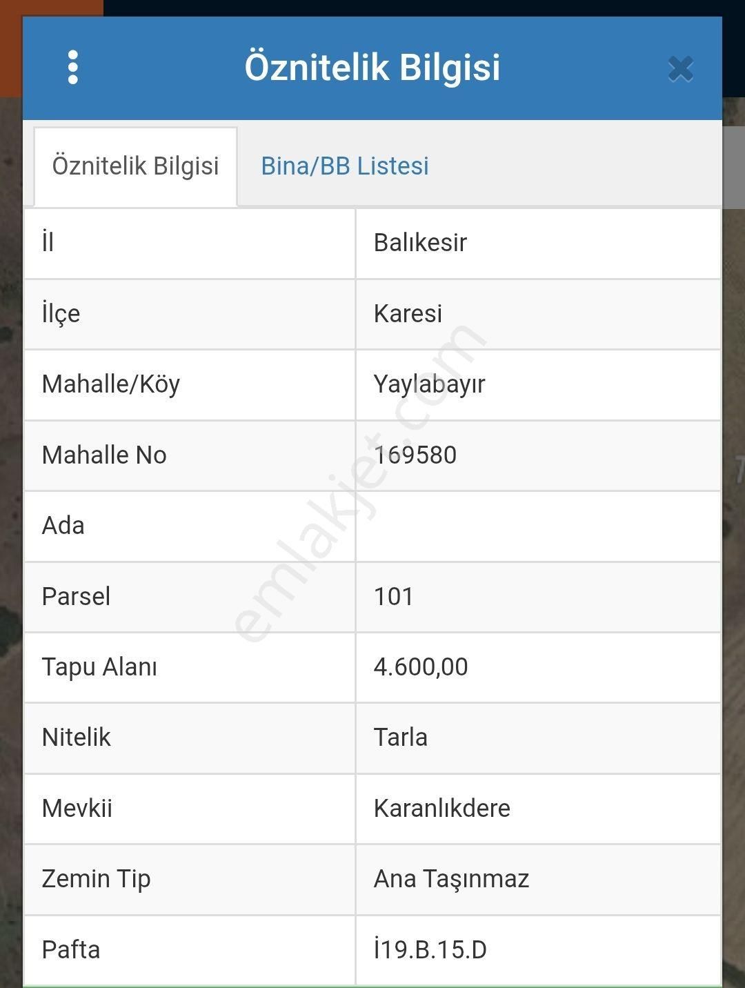 4600 Metrekare Tarla