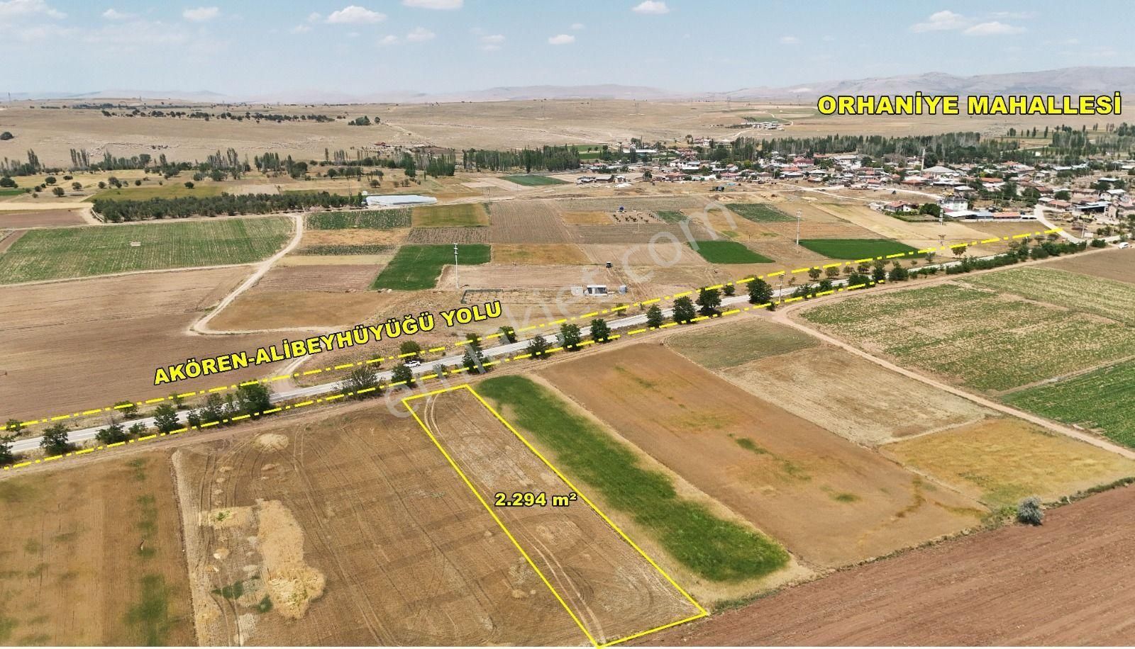 Konya / Akören / Orhaniye Mahallesinde 2.294 M² Müstakil Tapulu Tarla