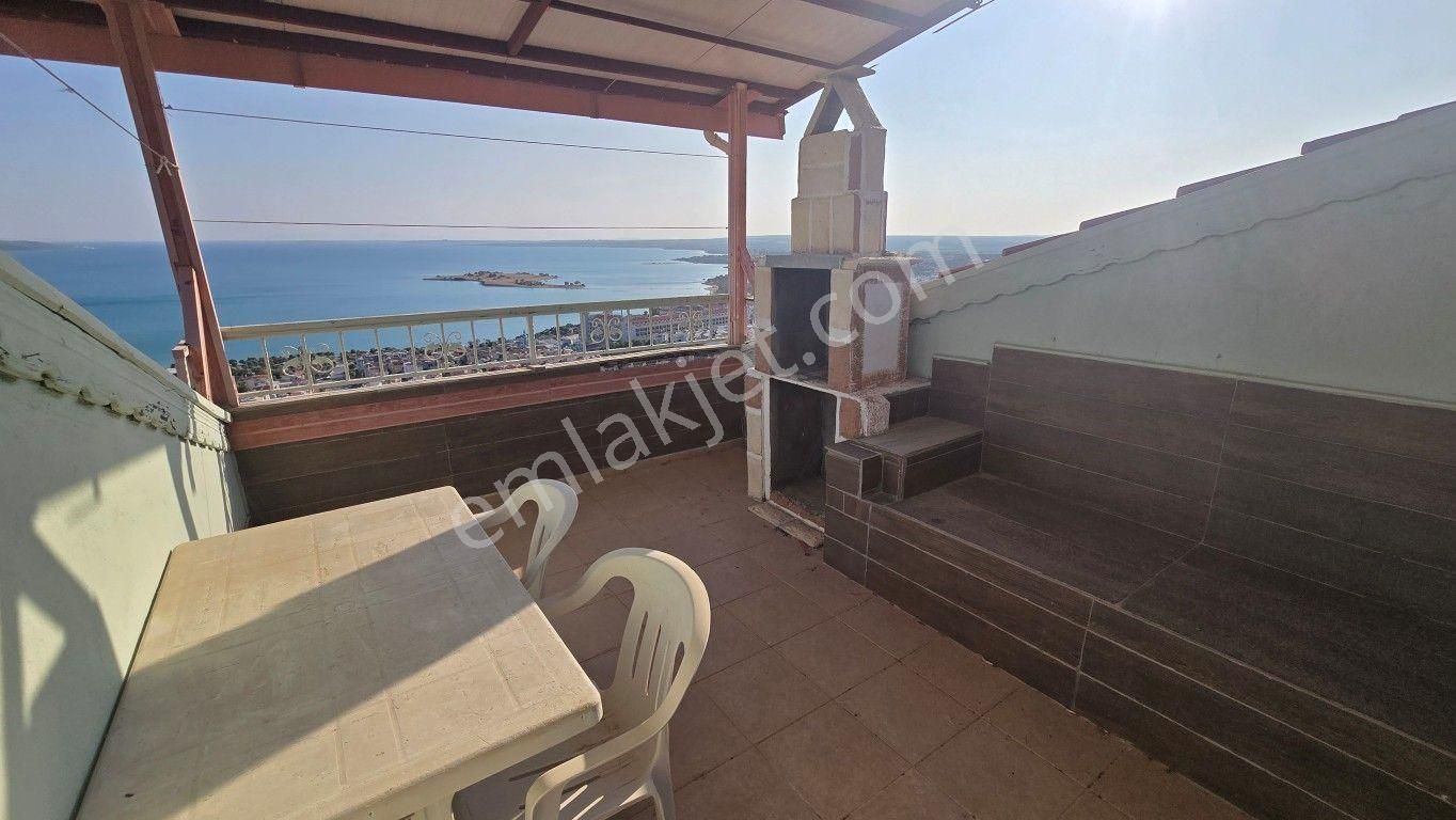 Didim Akbük'te Full Deniz Manzaralı, Eşyalı, Havuz Cepheli Dubleks Daire - Görsel 23