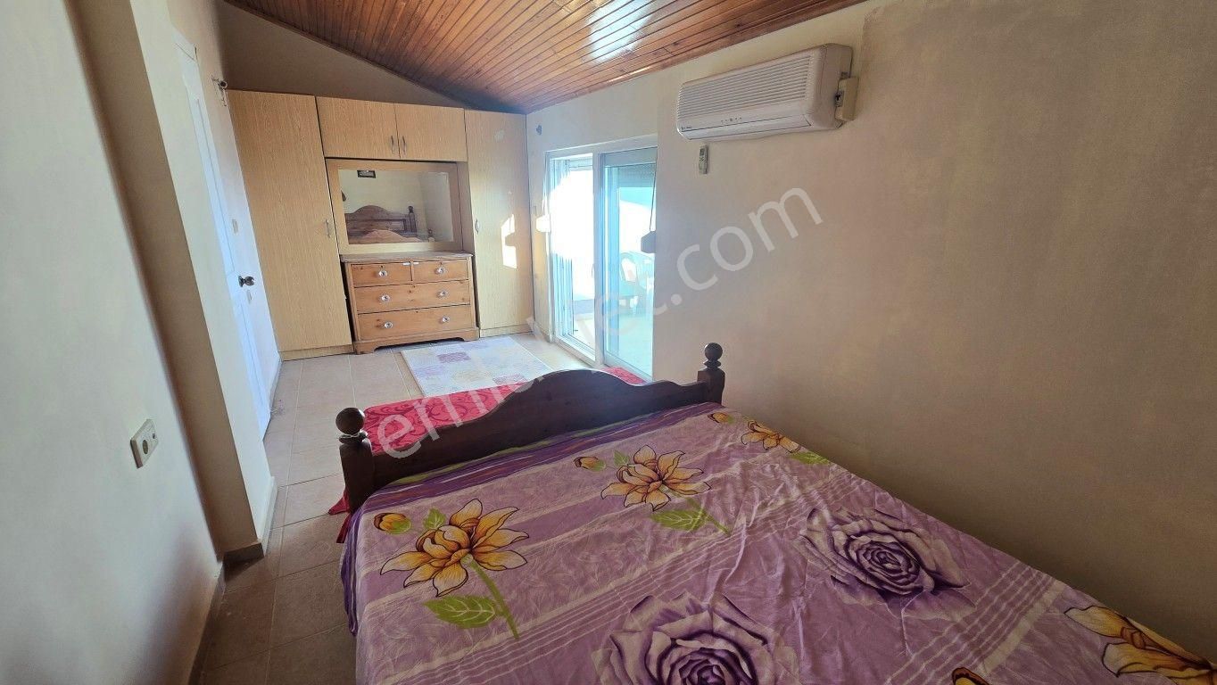 Didim Akbük'te Full Deniz Manzaralı, Eşyalı, Havuz Cepheli Dubleks Daire - Görsel 17