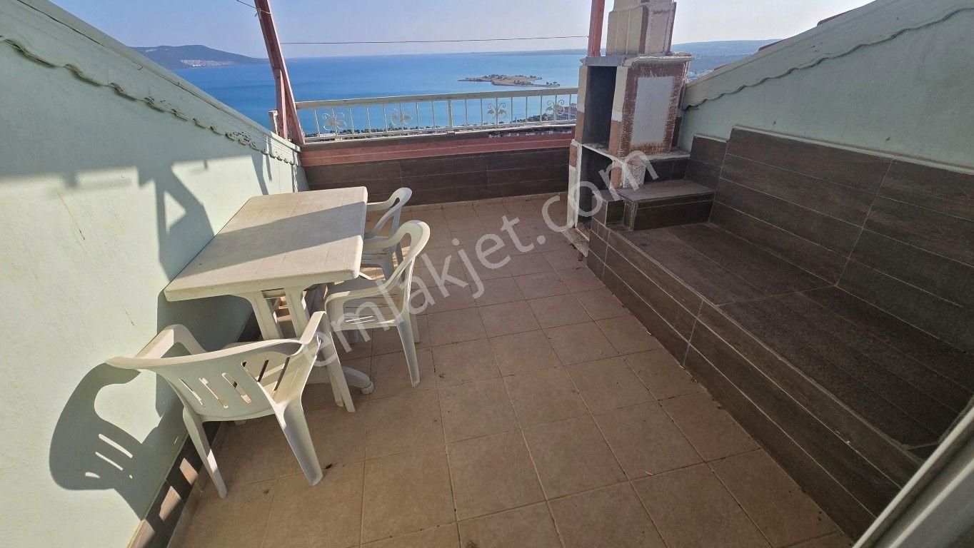 Didim Akbük'te Full Deniz Manzaralı, Eşyalı, Havuz Cepheli Dubleks Daire - Görsel 20