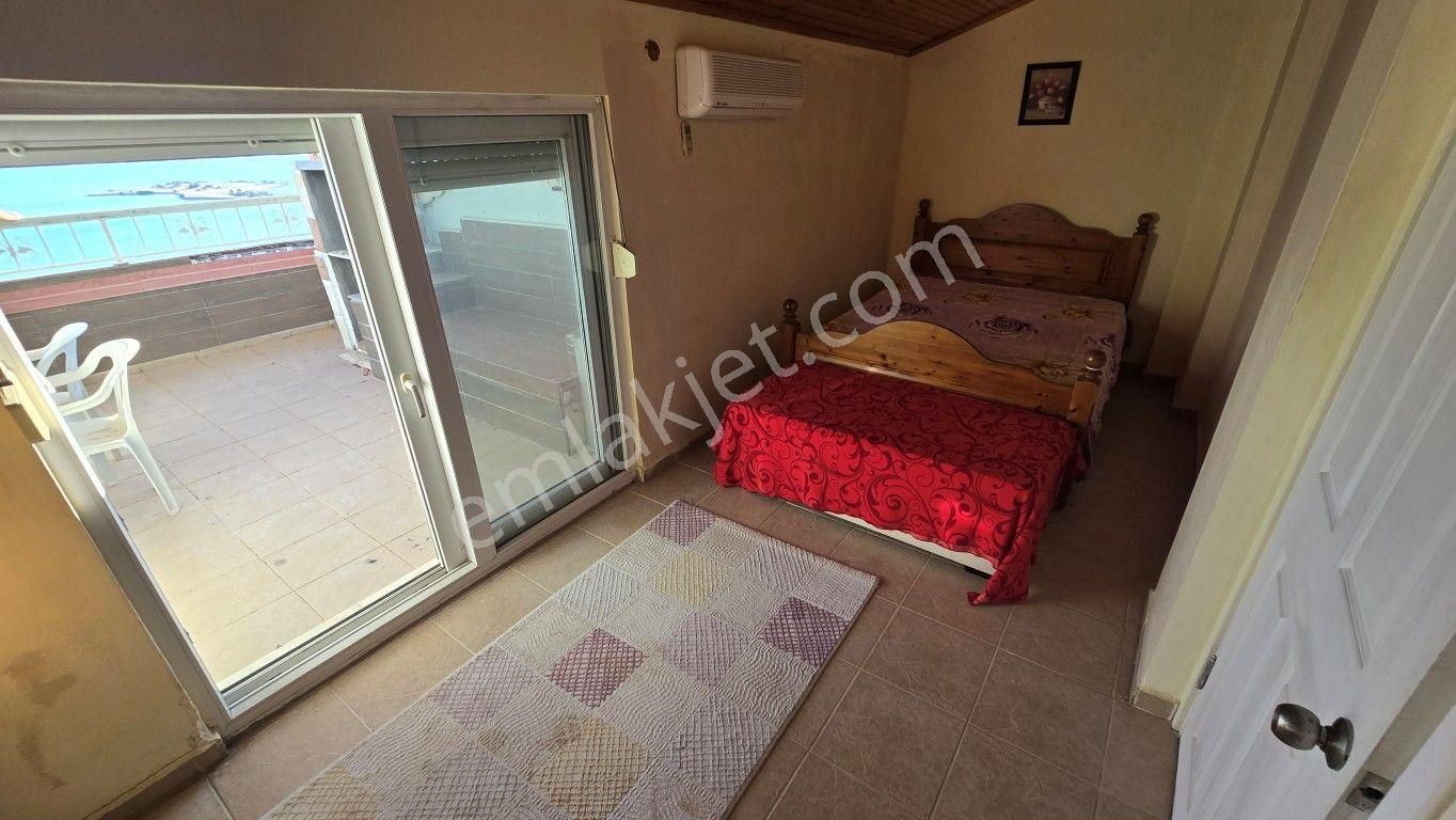 Didim Akbük'te Full Deniz Manzaralı, Eşyalı, Havuz Cepheli Dubleks Daire - Görsel 15