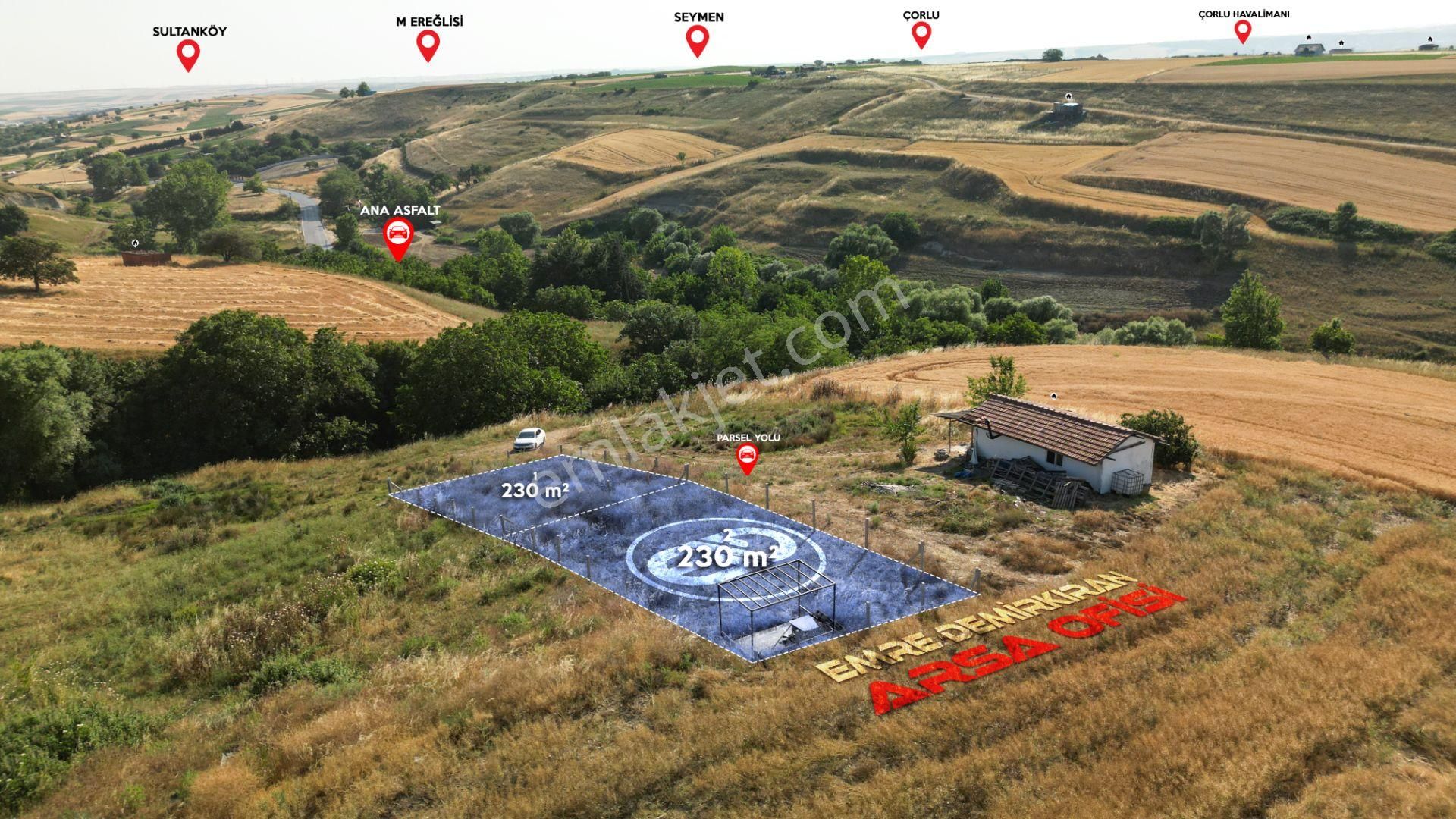 Değirmenköy'de 230 M² Etrafı Tel Örgü İle Çevrilmiş Satılık Tarla