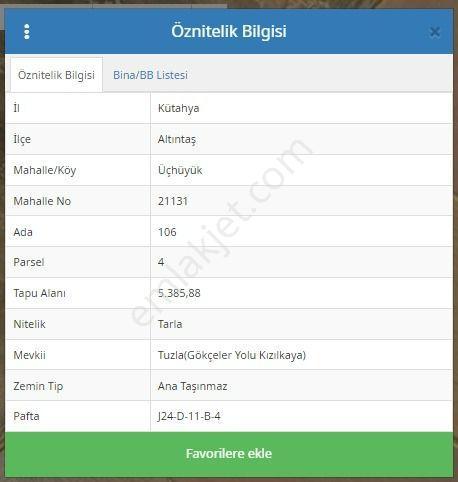 Kütahya Altıntaş Üçüyük' De 5385m2 Satılık Tarla - Görsel 10