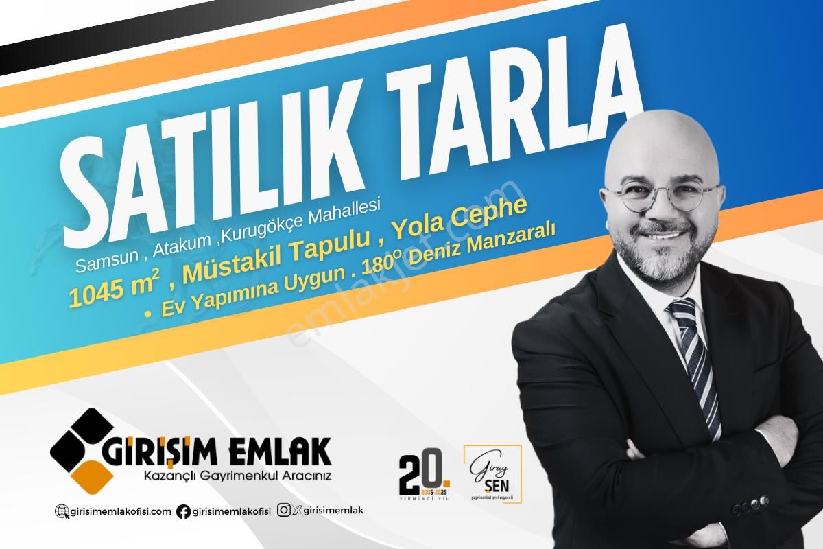Ufuk Çizgisi Manzaralı İki Yola Cephe 1045 M Tarla