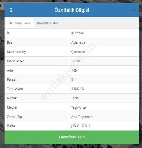Kütahya Aslanapa Çamırdık' Da 4502 M2 Satılık Tarla - Görsel 16