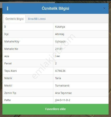 Kütahya Altıntaş Üçhüyük' De 4744 M2 Satılık Tarla - Görsel 8