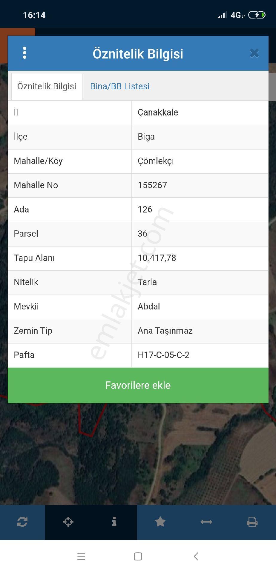 Çanakkale Biga Çömlekci 10.5 Dönüm Tarla - Görsel 2