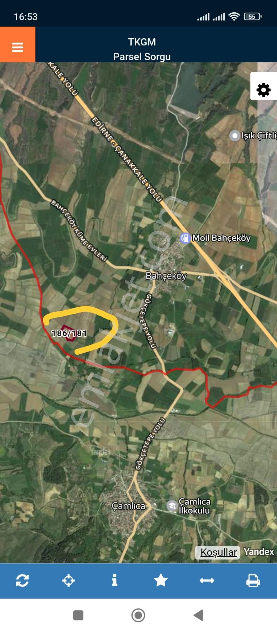Edirne Keşan Köy Dibi Çaplı Satılık Arsa