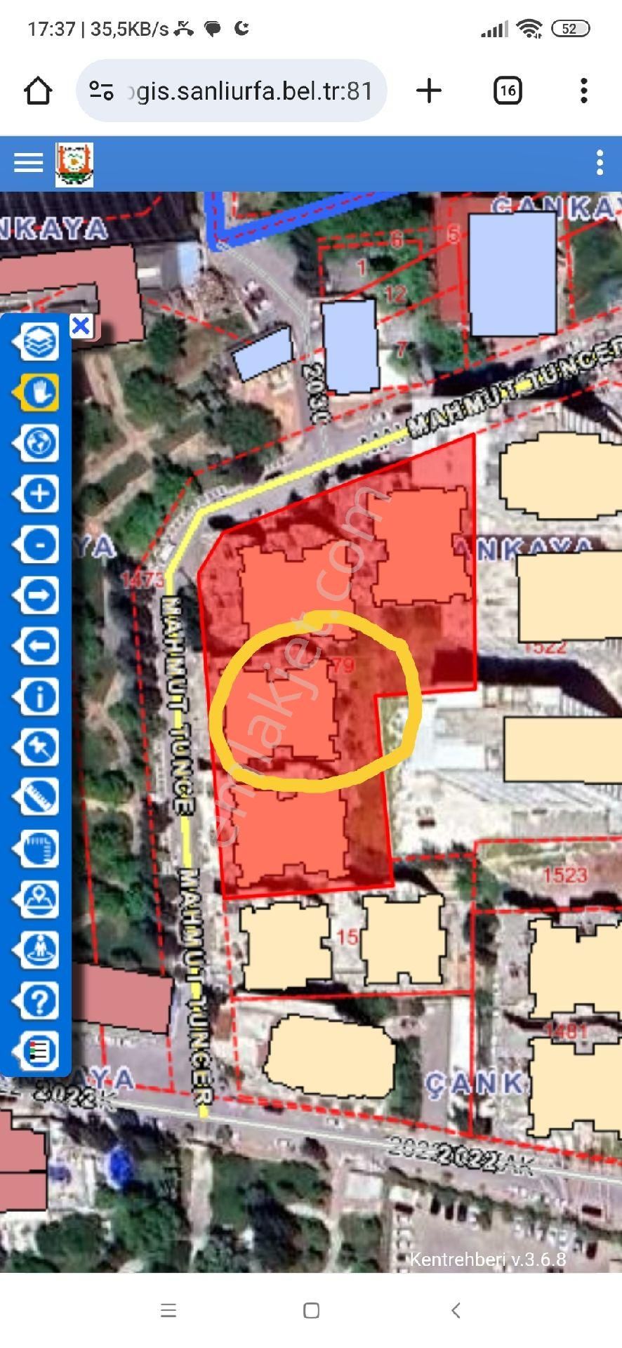 Çankaya Mah Satılık 12 Kat İmarlı Arsa
