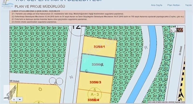 Çolakibrahimbey Mah 30/90 İmarlı 315 Arsa 3 Kat
