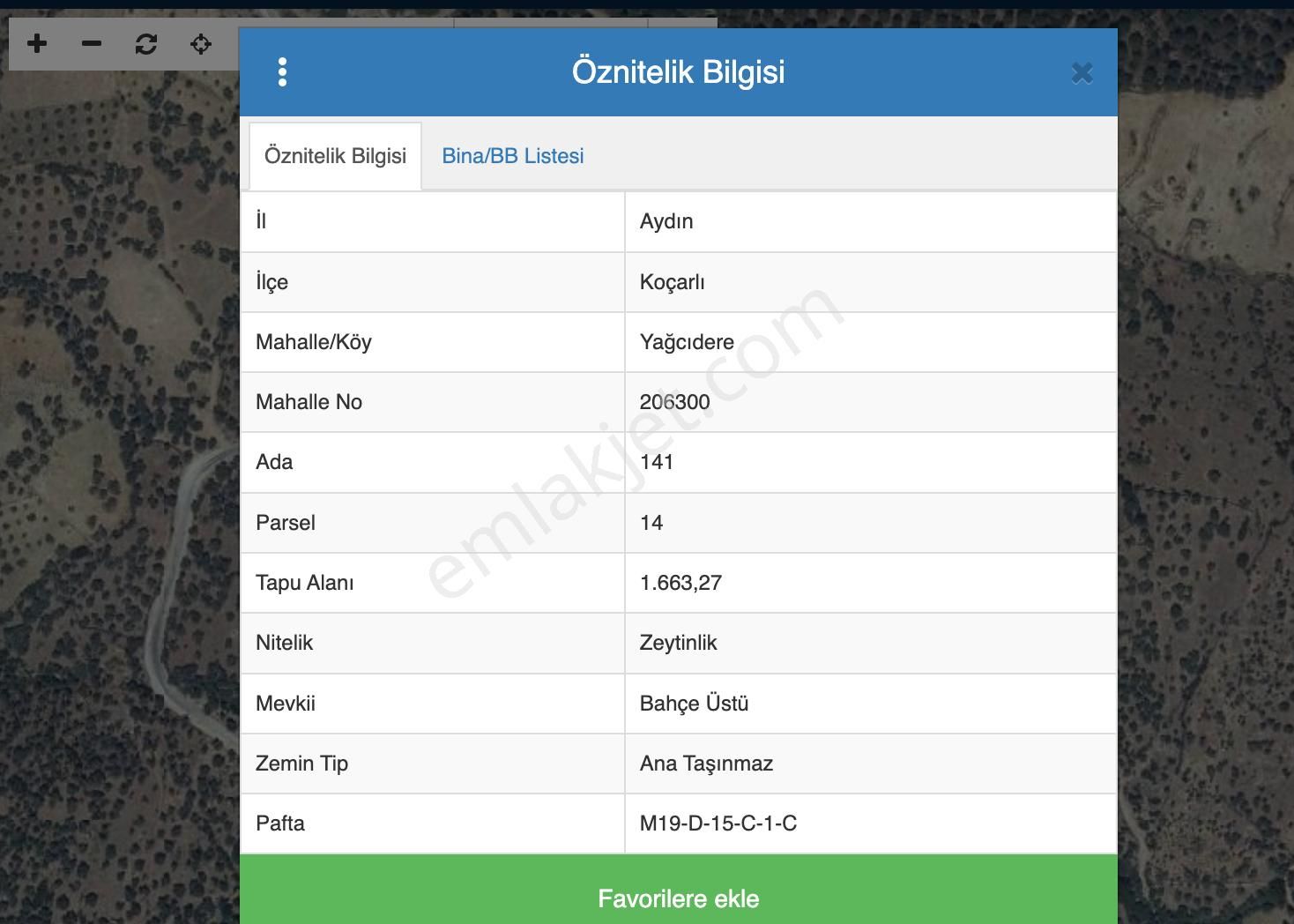 Koçarlı Yağcıdere'de Satılık 1663 M2 Köye Yakın Zeytinlik