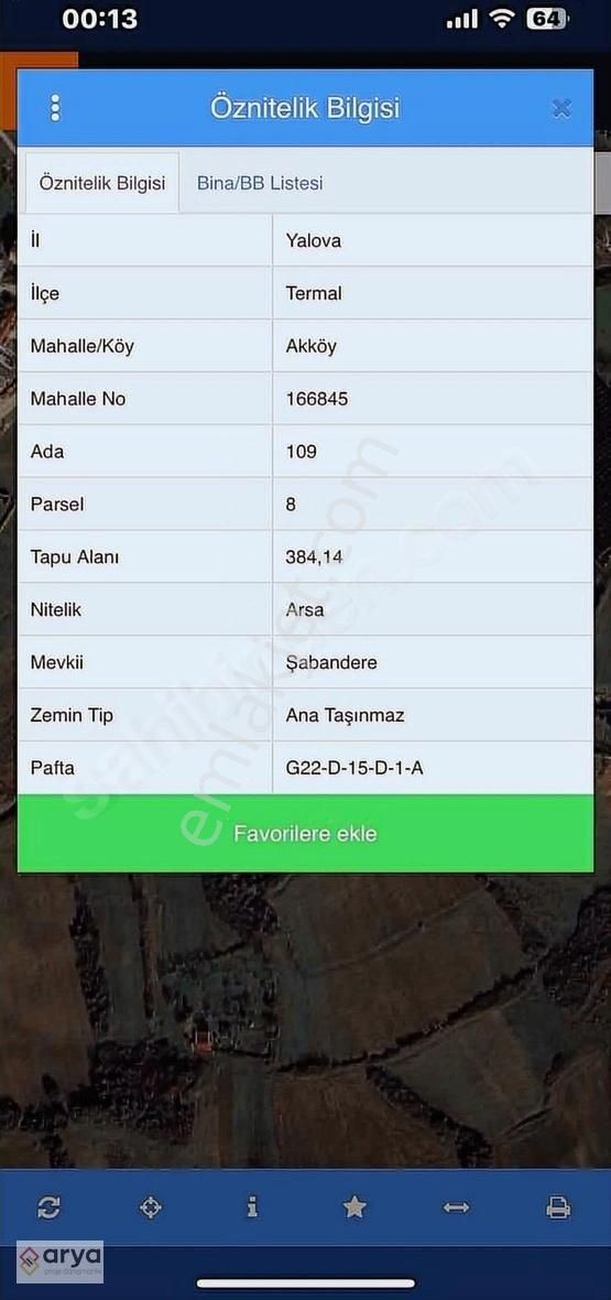 Yalova Termal Akköy De Fırsat İmarlı Arsa