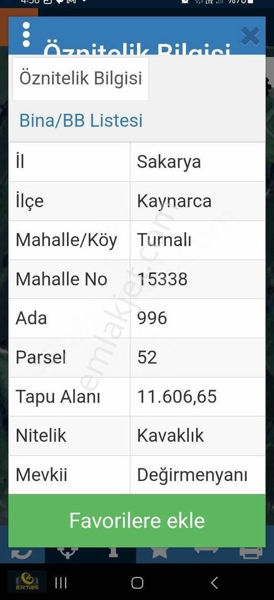 Turnalı İmarına Yakın Tarla