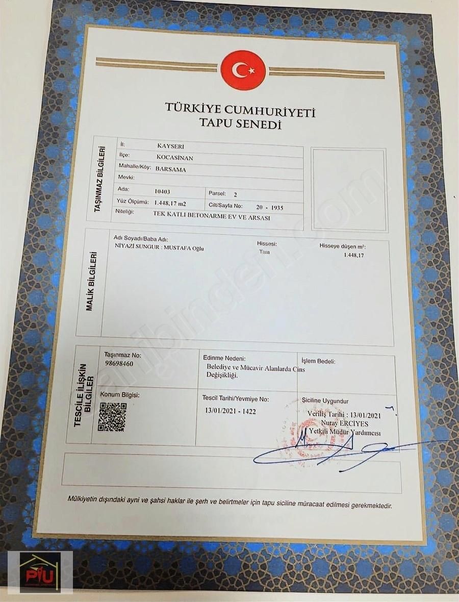 Barsamada Satılık Bahçeli Sıfır Geniş Bahçeli Müstakil Ev