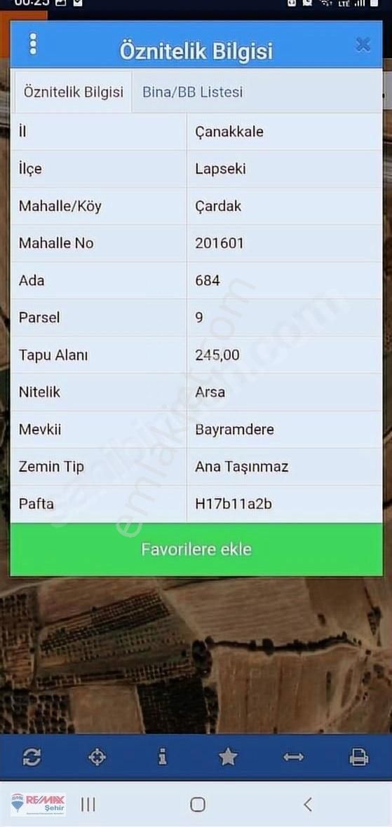 Çanakkale Lapseki'de Deniz Manzaralı Satılık Arsa