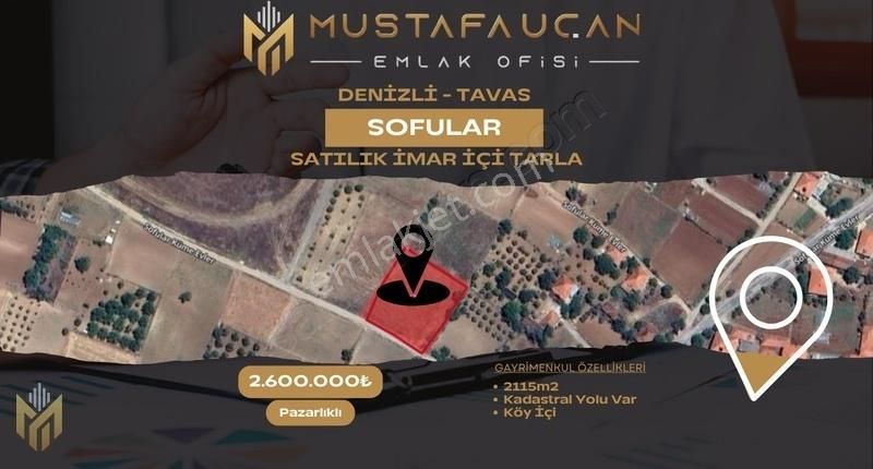 Tavas Sofularda Köy İçi İmarda 2115m2 Tarla