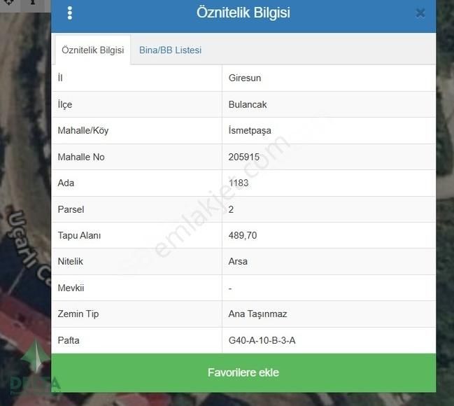 Delta Gayrimenkul'den Bulancak Da Projesi Hazır Satılık Arsa..