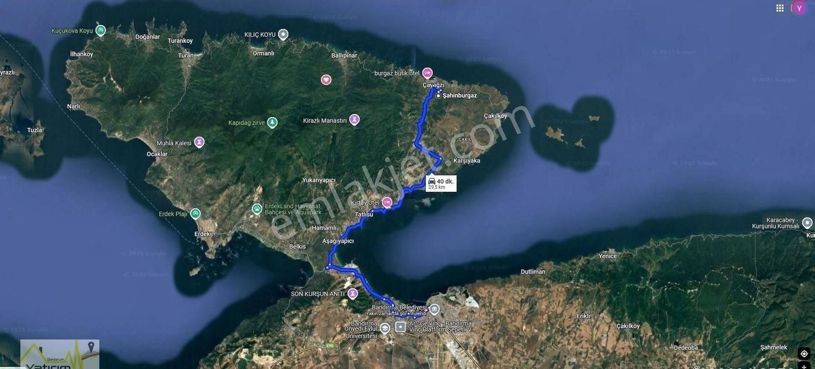 Erdek Çayağzı Mahallesinde 6770 M2 Satılık Zeytinlik - Görsel 4