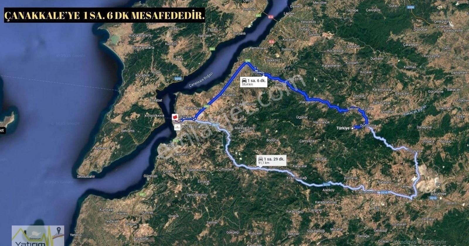 Çanakkale Çan Dondurma Mahallesinde 489 M2 Satılık İmarlı Arsa - Görsel 5