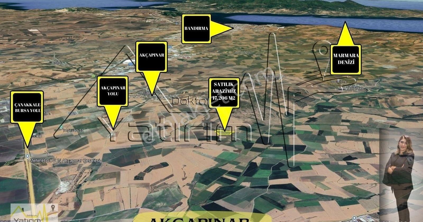 Bandırma Akçapınar Mahallesinde 17.206 M2 Satılık Arazi