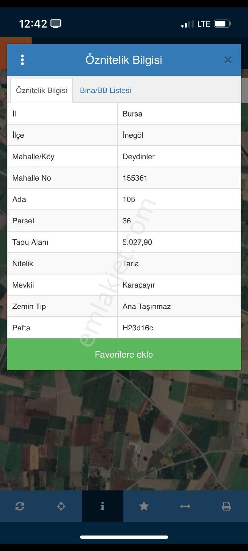 Hayvan Pazarı Karşısında 5 Dönüm Satılık Tarla