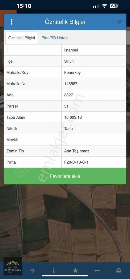 Silivri Fenerköy Yola Cephe 340m2 Telle Çevrili Satılık Arsa - Görsel 11
