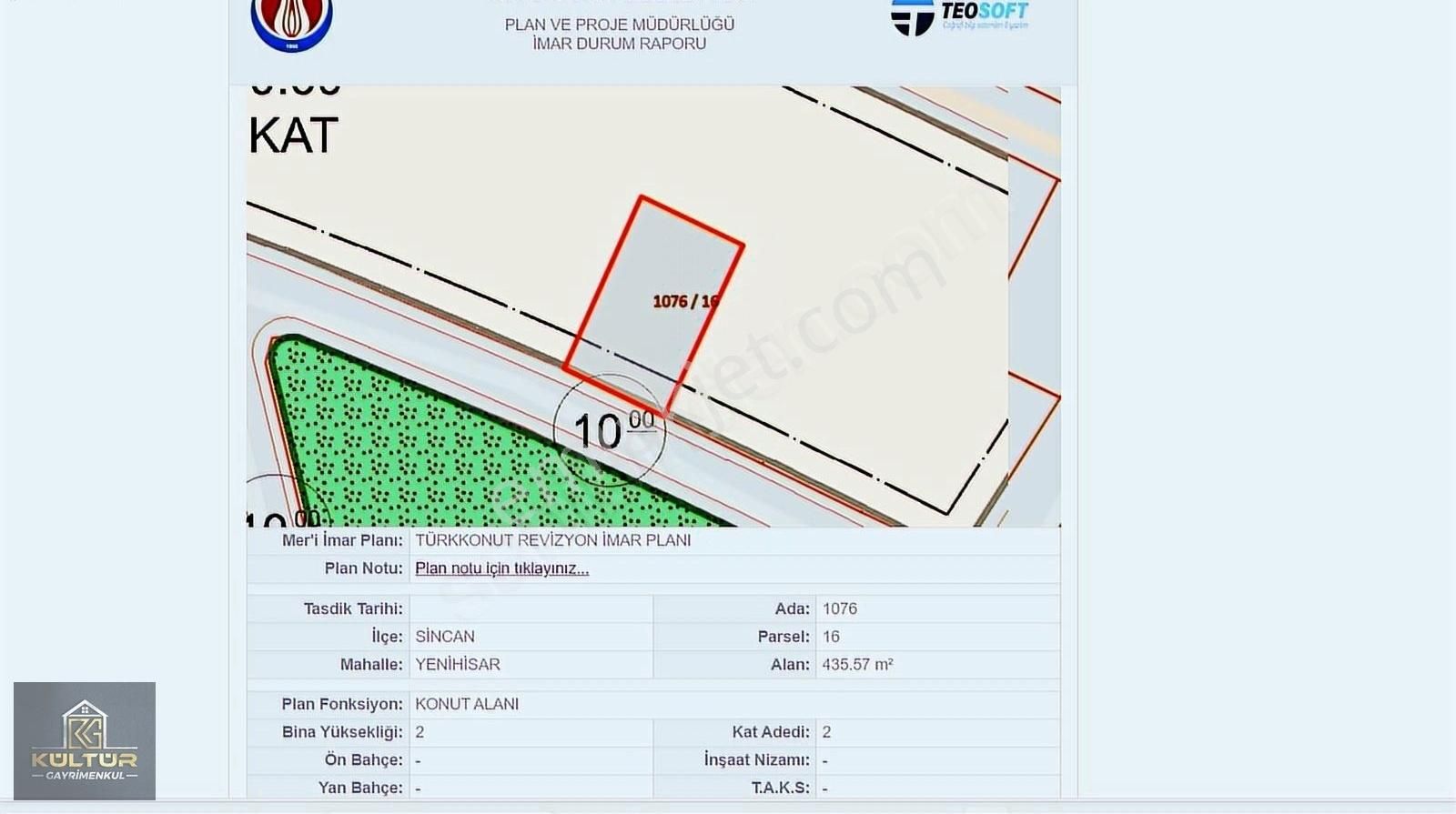 Temelli Yenihisarda Tek Tapu 436 M2 Satılık Villa Parseli