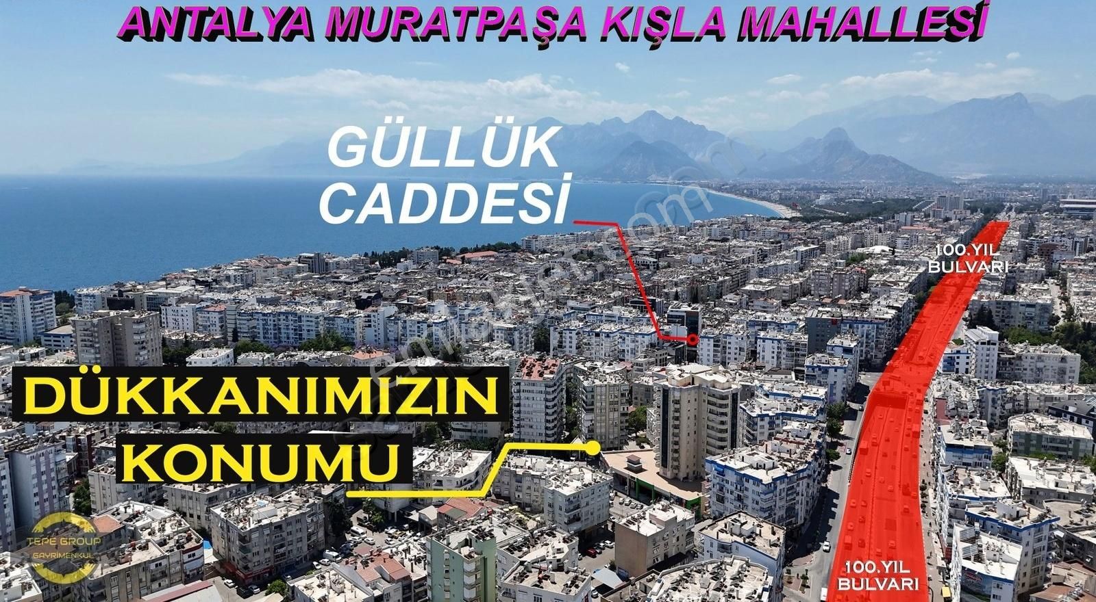 Muratpaşa Kışla Mahallesinde 75 M2 Cadde Üstü Satılık Dükkan