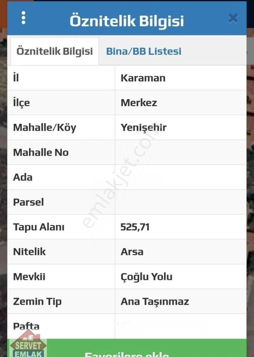 Satılık Süper Konumda 525.metre Kare 3.kat İmarlı 6.dairelik Yatırımlık Arsa