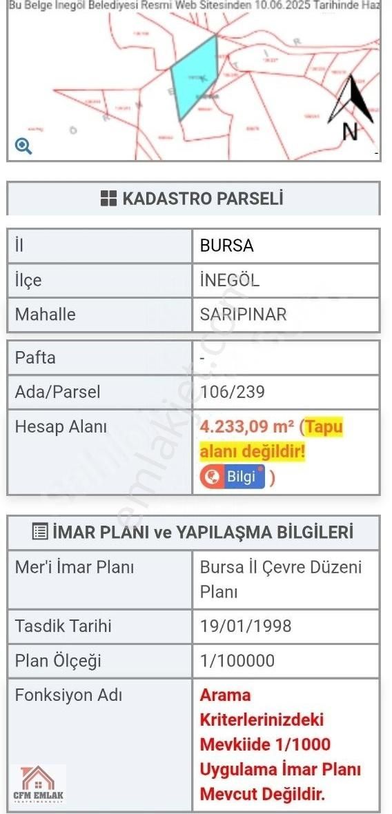 İnegöl-sarıpınar'da 4.233 M2 Satılık Tarla - Görsel 12