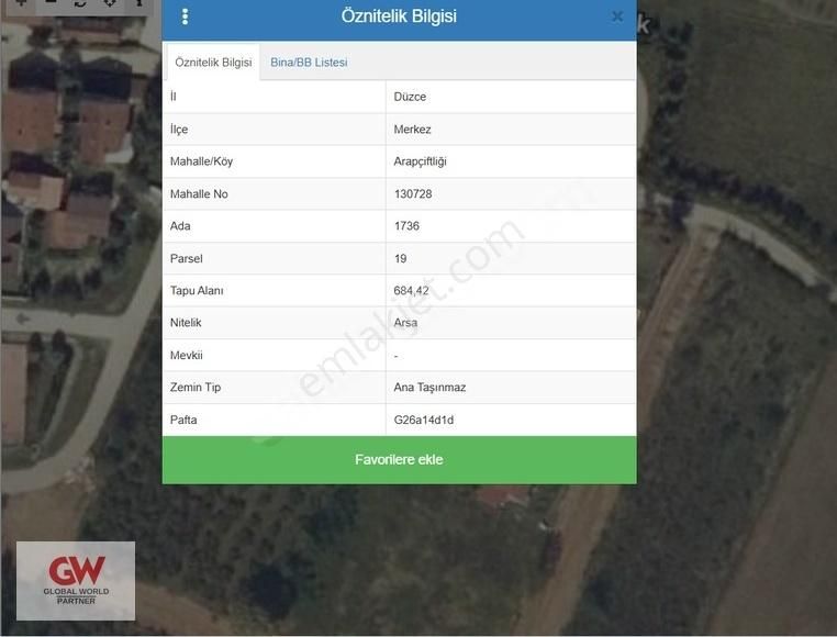 Partner Gayrımenkulden Villalar Bölgesinde 684 M2 Satılık Arsa