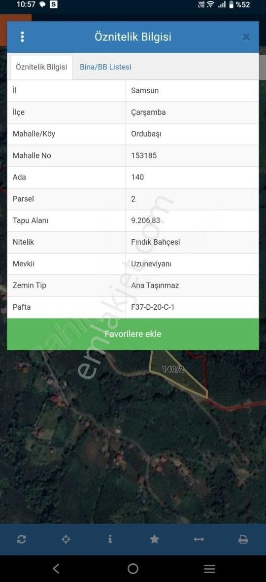 Satılık Yol Kenarı Fındık Bahçesi