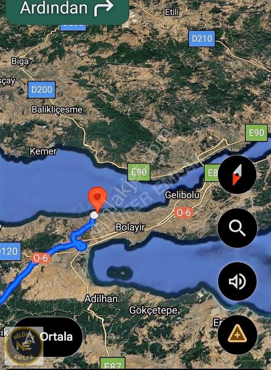 Çanakkale Gelibolu" Denize Birinci Parsel 81.dönüm Arazi Satılık