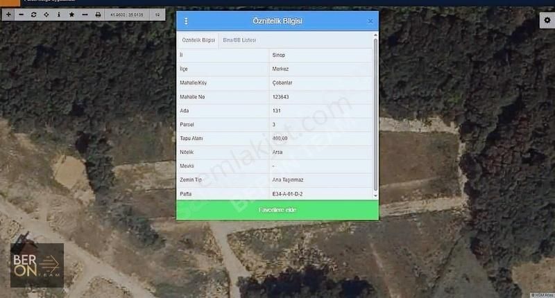 Beron Team'den Sinop / Çobanlarda İmarlı Satılık Arsa