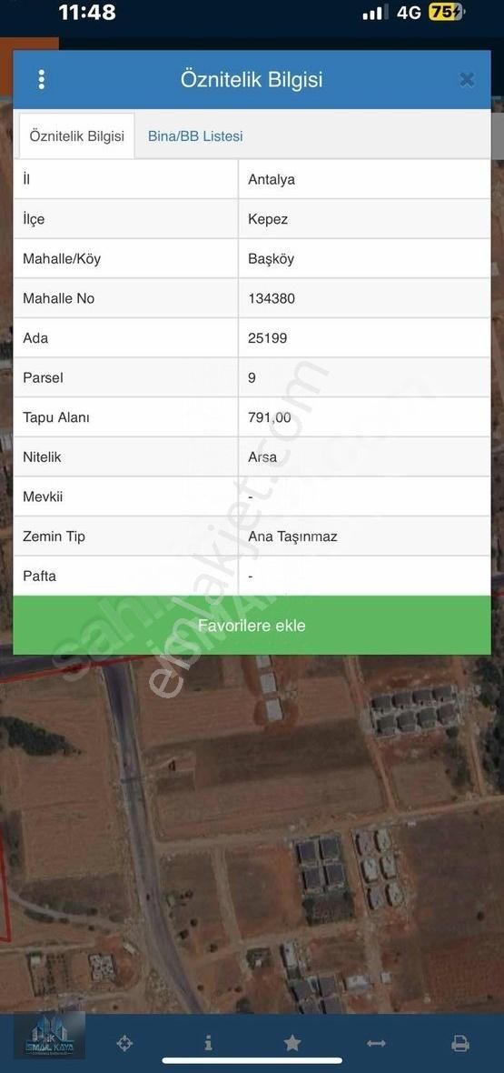 Altınkale Palmcıty Yani 790 M2 İmarlı Villa Arsası