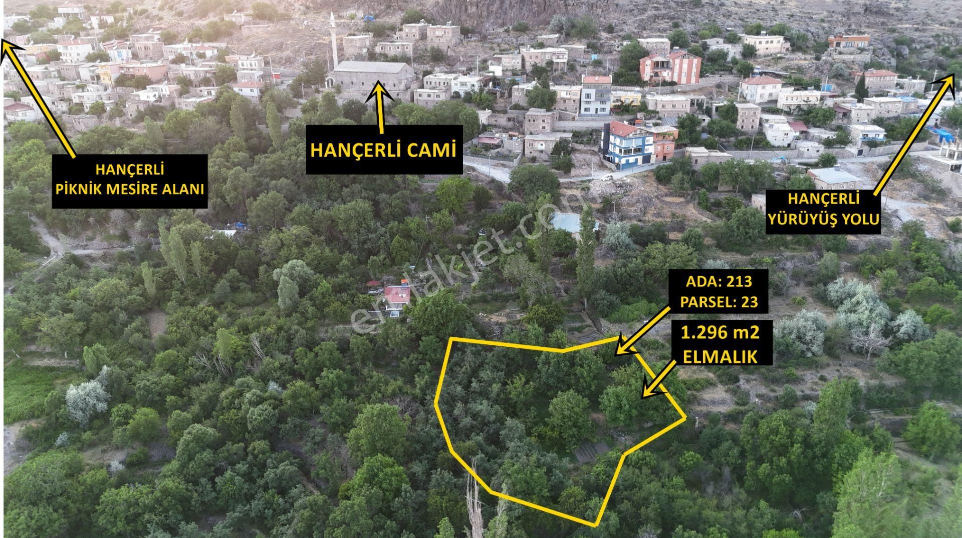 E.gökal Hançerli Köy İçi !! 1.296 M2 Mükemmel Konumlu ! Elmalık