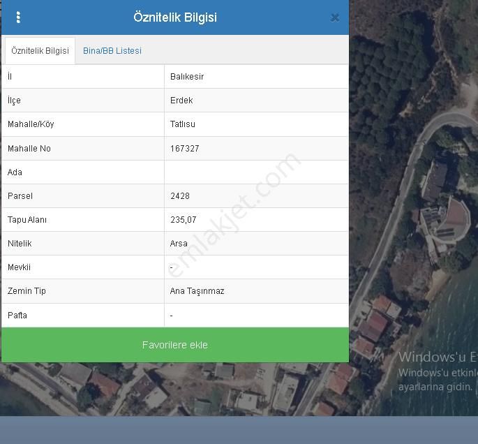 Erdek Tatlısu 'da Satılık Deniz Manzaralı Arsa - Görsel 9