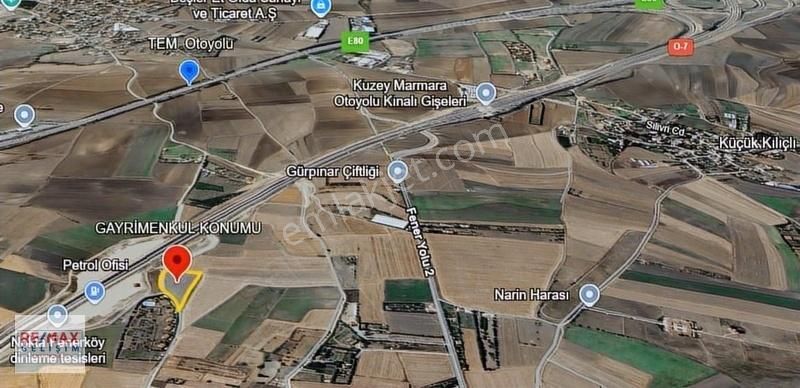 Silivri'de Kuzey Marmara Otoyoluna Cephe Satılık Tarla!