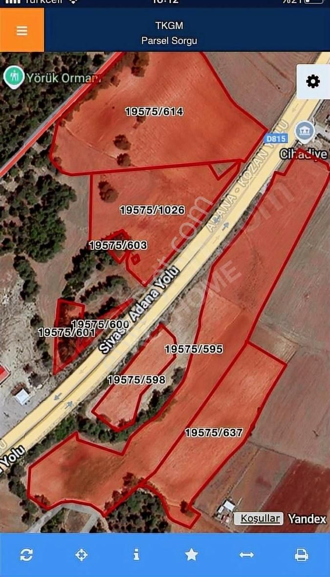 Mustafalar Köyü Kozan Yolu Üzerinde Bulunan Arazimiz Satılıktır