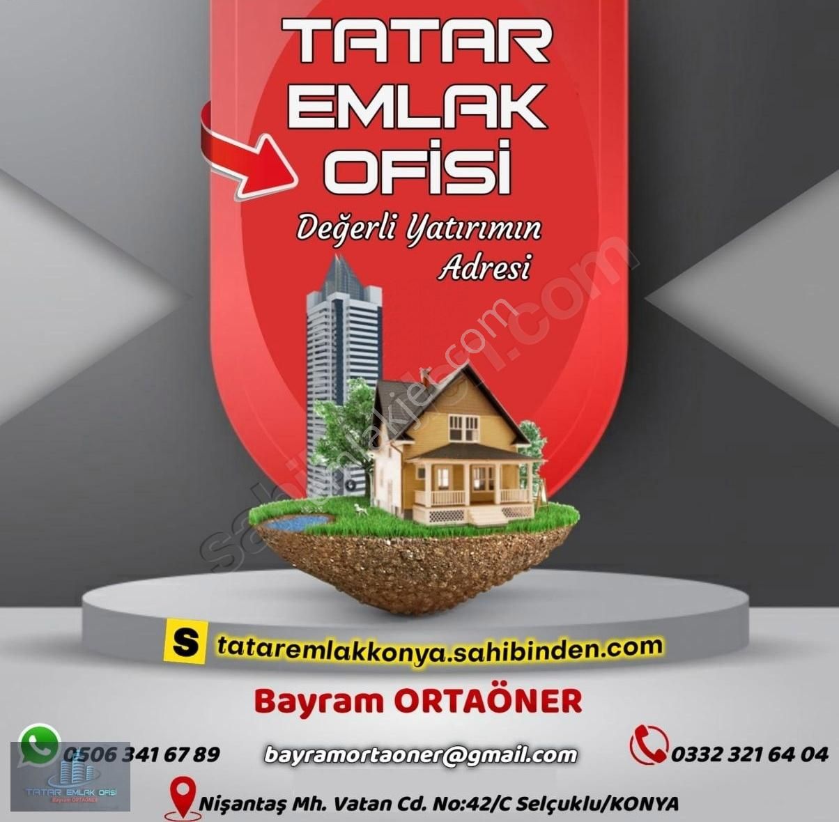 Meram Derede İki Kat İmarlı 7 Dairelik (0.40/0.80) Müstakil Arsa